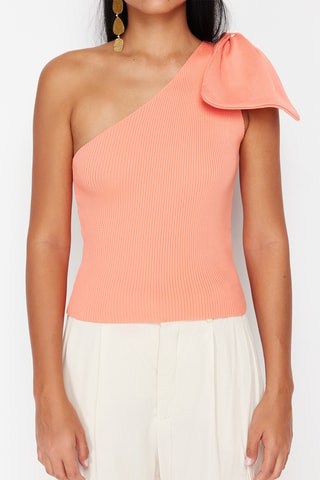 Top asymétrique - Orange