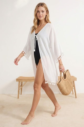 Caftan de plage - Blanc