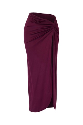 Jupe droite de plage taille haute - Violet