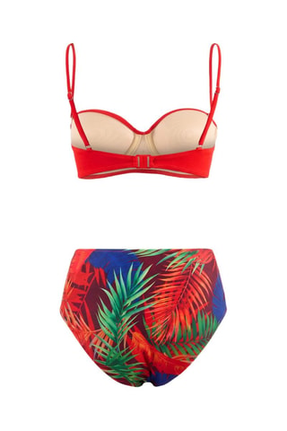 Maillot 2 pièces taille haute - Rouge