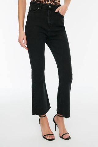Jean flare taille haute Anthracite - Gris