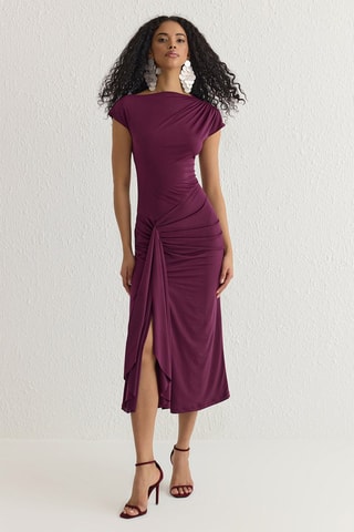 Robe drapée - Violet