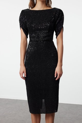 Robe fourreau - Noir