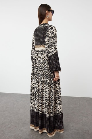 Robe longue - Blanc et noir