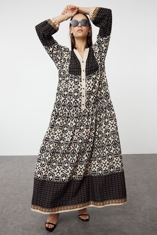 Robe longue - Blanc et noir