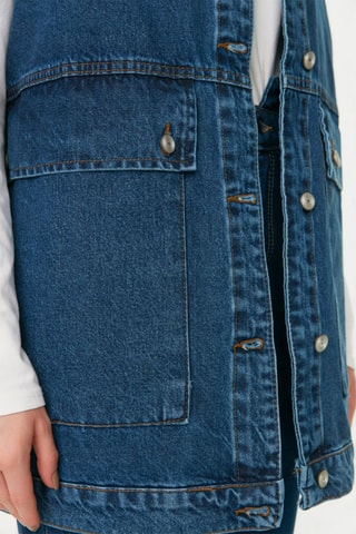 Veste en jean sans manches - Bleu