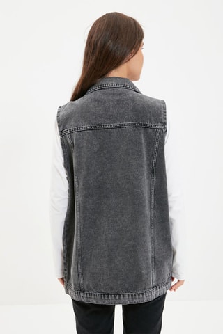 Veste en jean sans manches - Anthracite