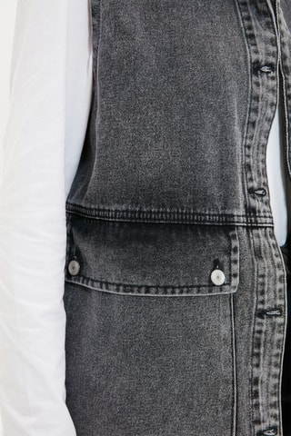 Veste en jean sans manches - Anthracite