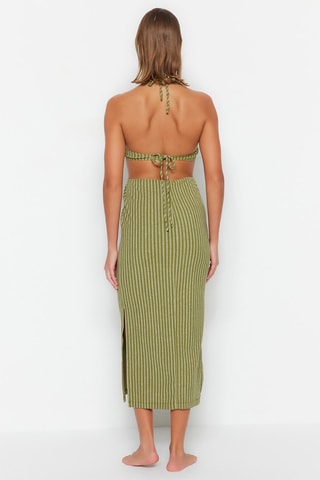 Robe de plage - Blanc et vert