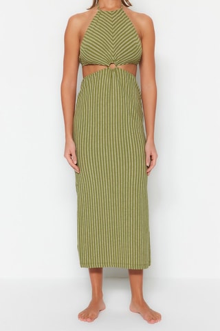 Robe de plage - Blanc et vert