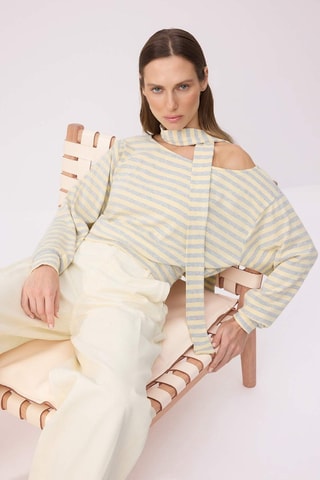 Blouse - Jaune et gris