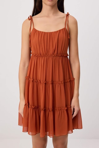 Robe volantée - Orange