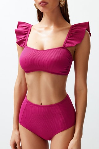 Maillot 2 pièces taille haute - Rose