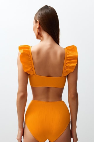 Maillot 2 pièces taille haute - Orange