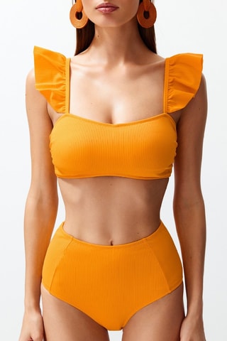 Maillot 2 pièces taille haute - Orange