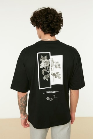 T-shirt - Blanc, noir et gris