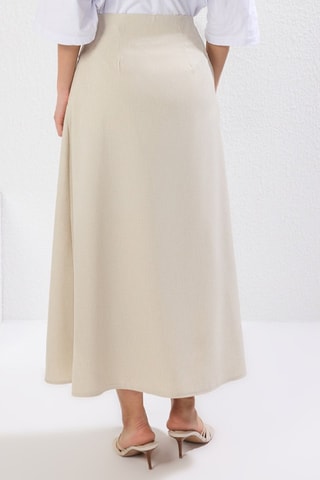 Jupe portefeuille - Beige