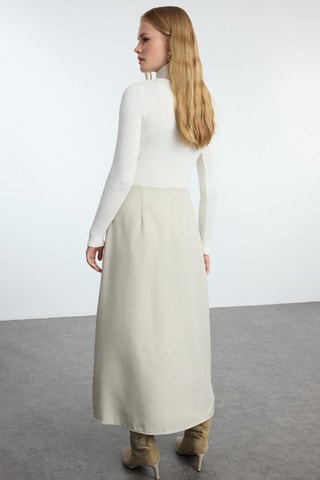 Jupe portefeuille - Beige