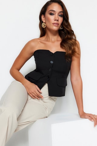 Top bustier - Noir