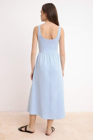 Robe midi - Bleu