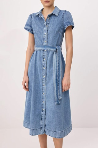 Robe chemise en jean - Bleu