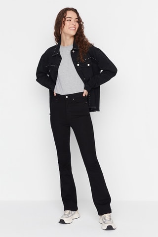 Jean flare taille haute - Noir