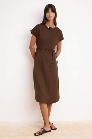 Robe droite - Marron