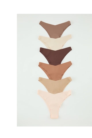 6 tangas - Beige