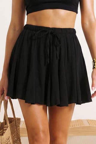 Jupe de plage taille haute - Noir