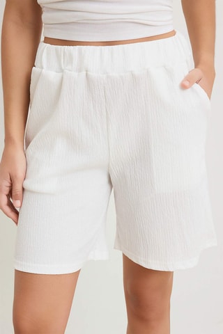 Kimono et short taille haute - Écru