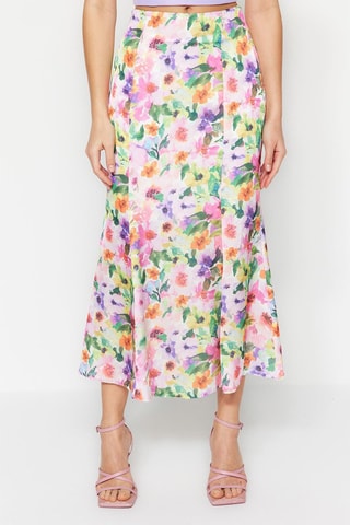 Jupe midi - Multicolore
