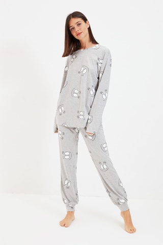 Pyjama - Gris et beige