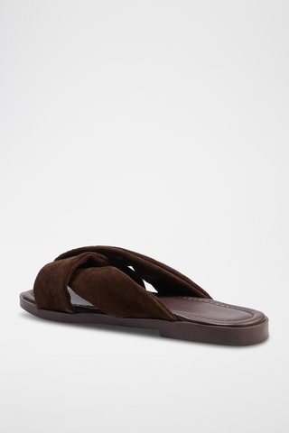 Mules en nubuck - Marron foncé
