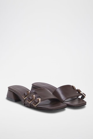 Mules à talons - Marron