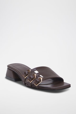 Mules à talons - Marron