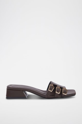 Mules à talons - Marron