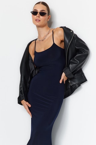 Robe longue - Bleu marine