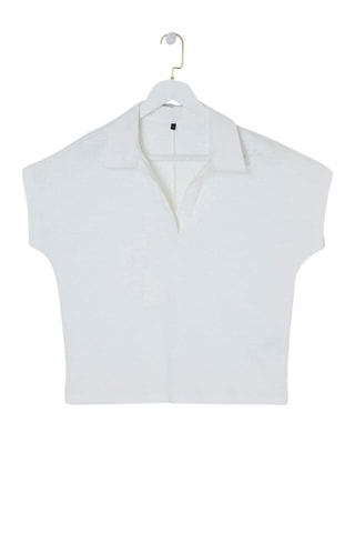 Polo regular - Écru