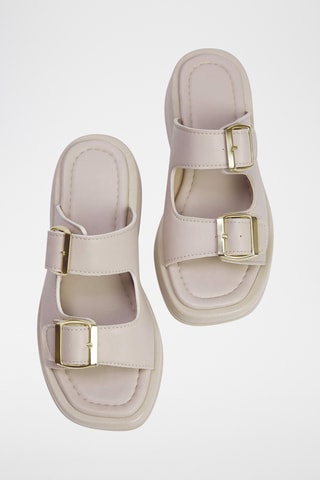 Mules compensées - Beige