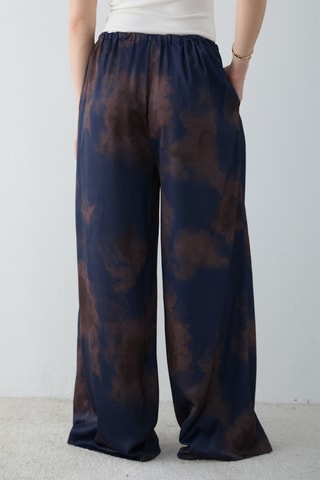 Pantalon wide legs - Bleu marine