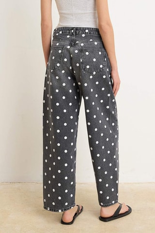 Jean baggy taille haute - Anthracite