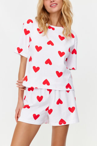 T-shirt et short - Blanc et rouge
