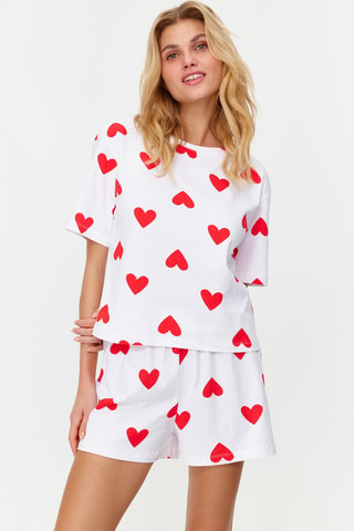 T-shirt et short - Blanc et rouge