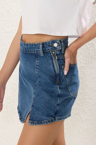 Jupe-short en jean - Bleu