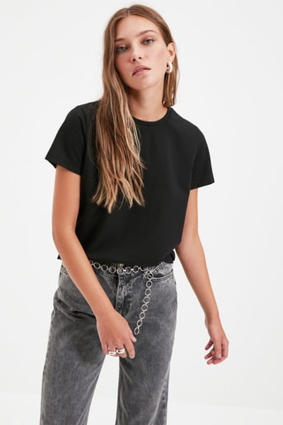 2 T-shirts regular - Noir et blanc