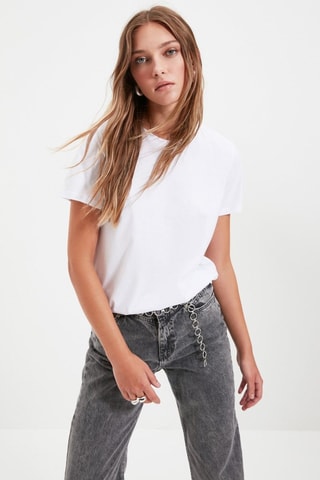 2 T-shirts regular - Noir et blanc