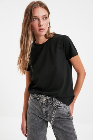 2 T-shirts regular - Noir et blanc