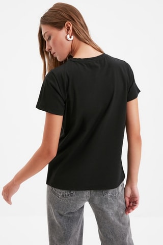 2 T-shirts regular - Noir et blanc