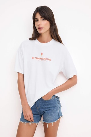 T-shirt oversize - Écru