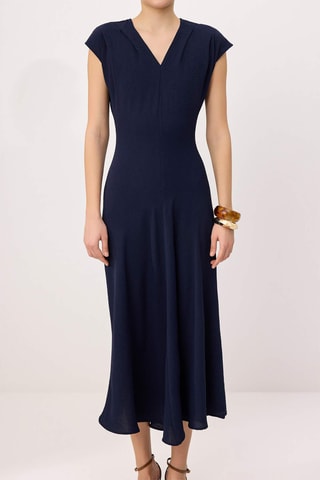 Robe midi - Bleu marine